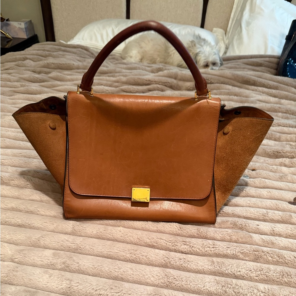 Elegant Brown Leather Handbag